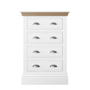 New England Painted 4 Drawer Wellington Chest