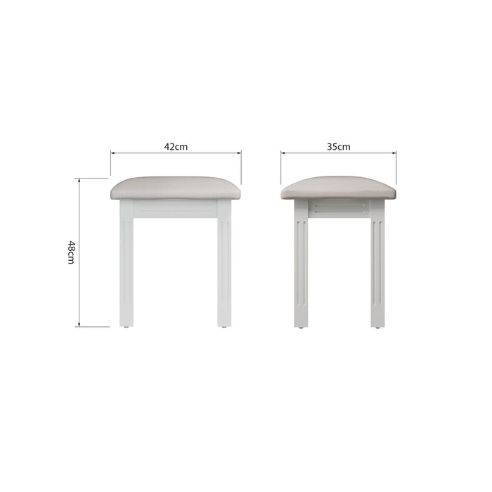 Salcombe Dressing Table upholstered stool