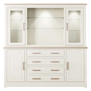 Modo Painted 2 Door/4 Drawer Glazed Dresser