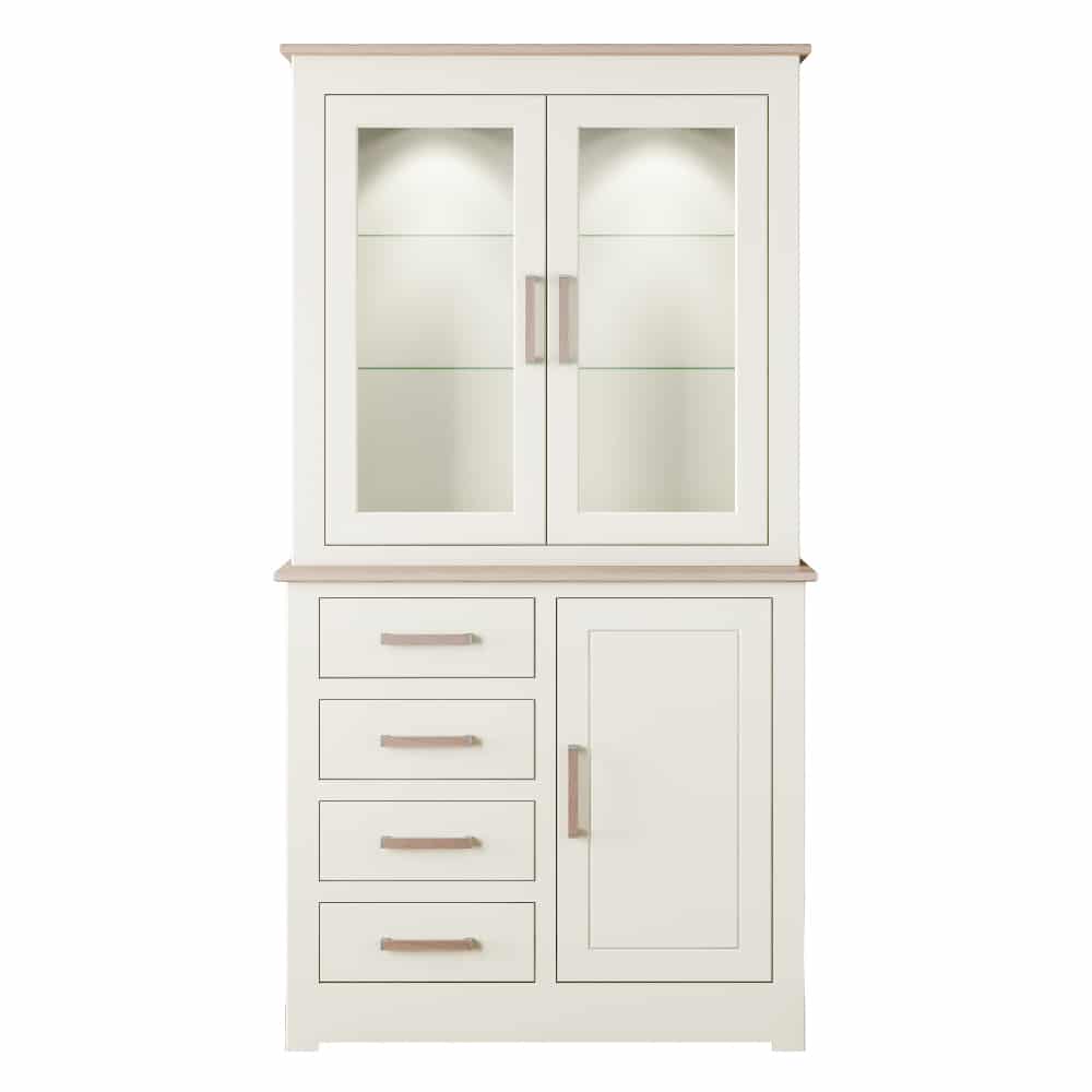 Modo Painted 2 Door/2 Drawer Glazed Dresser