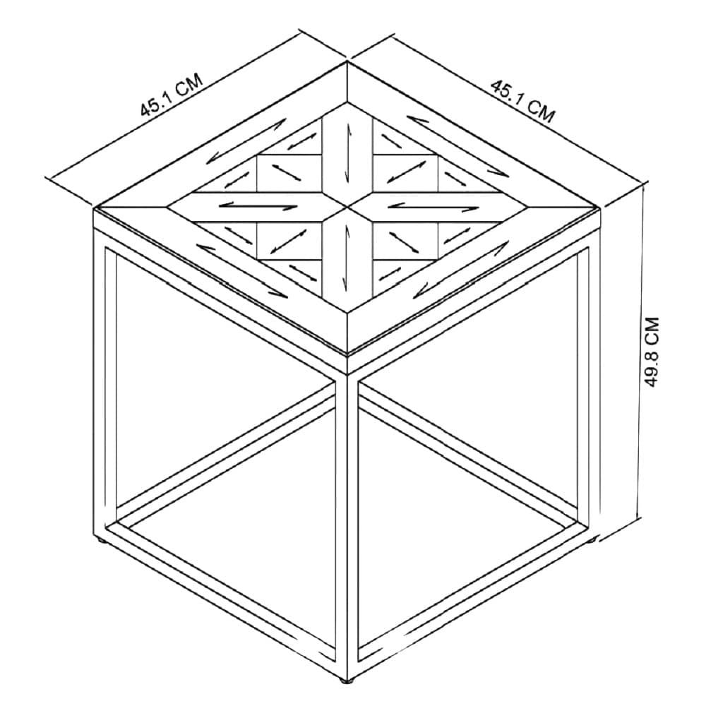 Indus Rustic Oak Lamp Table