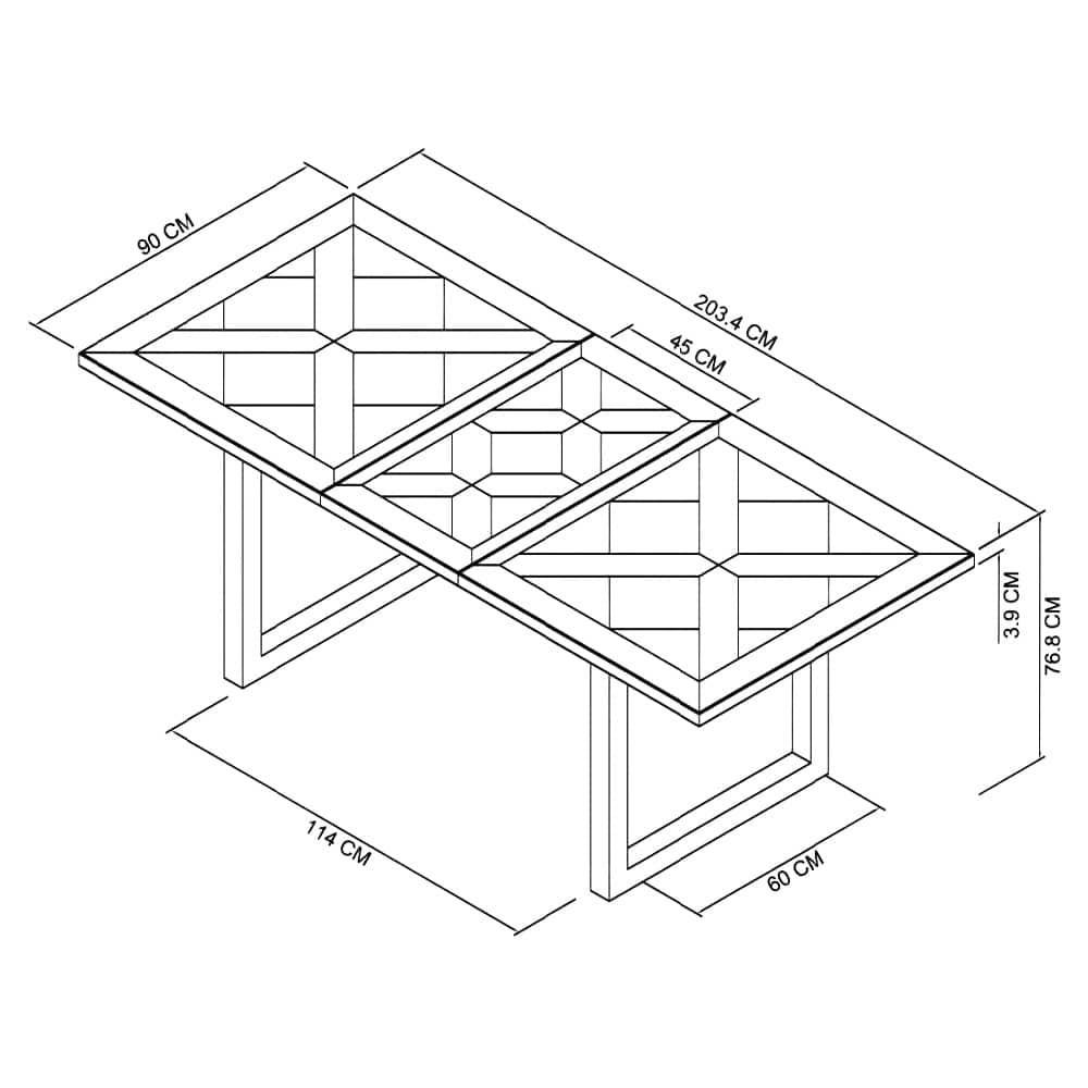 Indus Rustic Oak 4-6 Dining Table