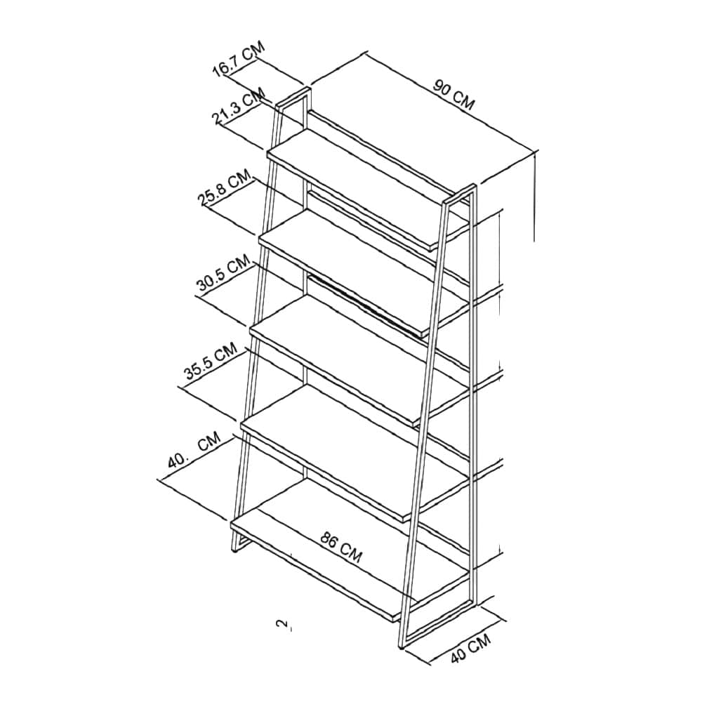 Indus Rustic Oak Open Display Unit