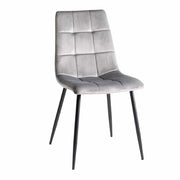 Mondrian Velvet Fabric Chairs with Sand Black Powder Coated Legs (4 Colour options)
