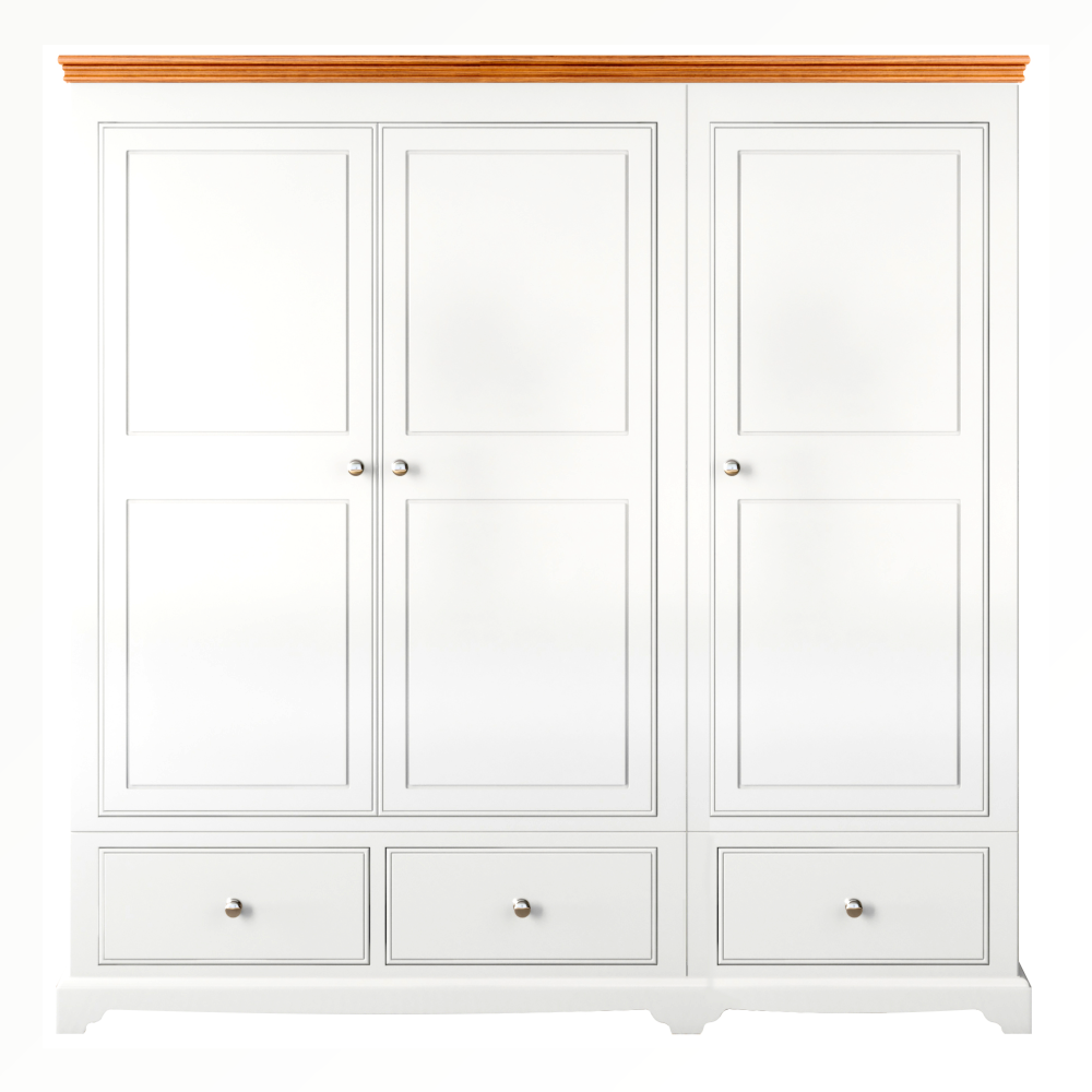 Inspiration Painted Large Triple Wardrobe with Drawers
