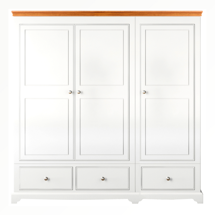 Inspiration Painted Large Triple Wardrobe with Drawers