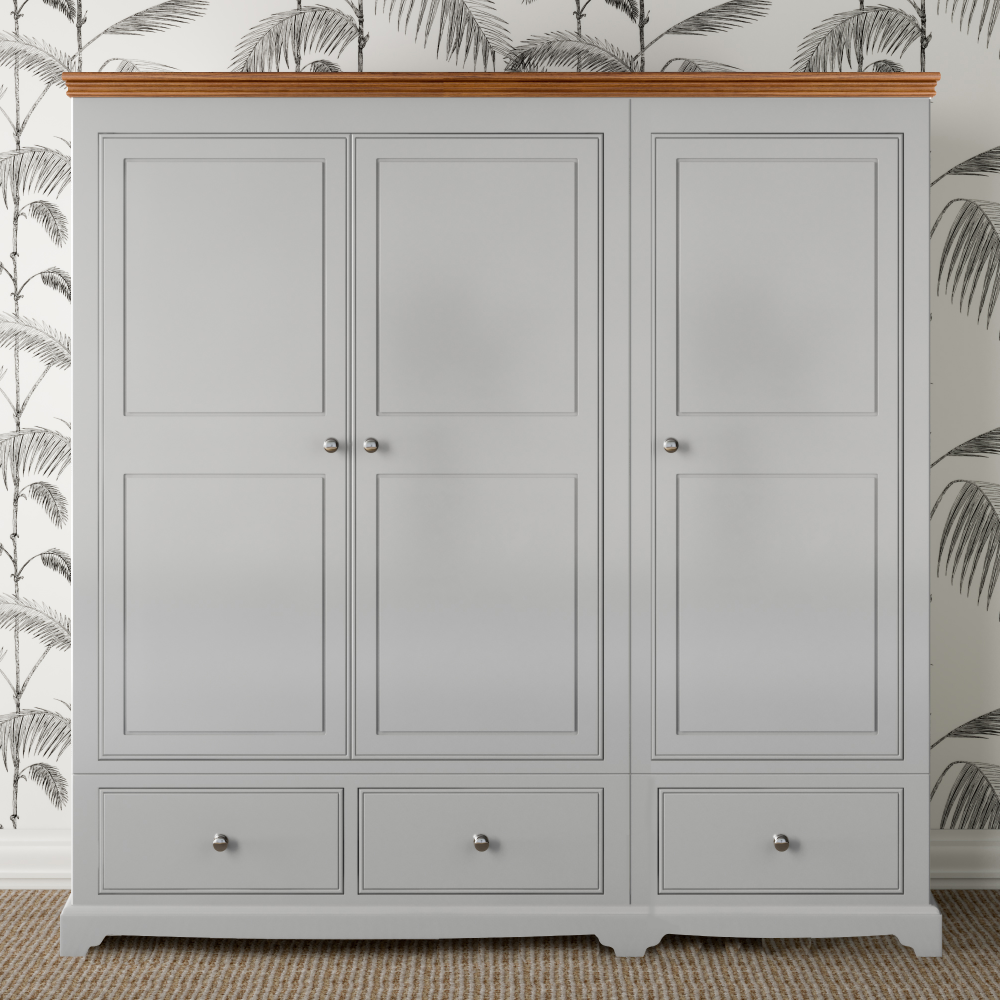 Inspiration Painted Large Triple Wardrobe with Drawers