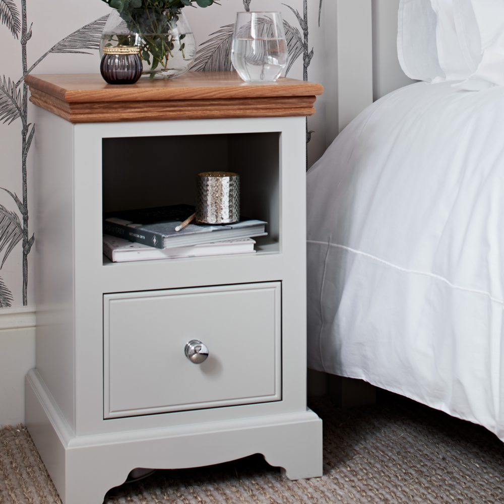 Inspiration Large  1 Drawer Open Shelf Bedside