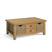 Burford Broadway large coffee table with basket storage