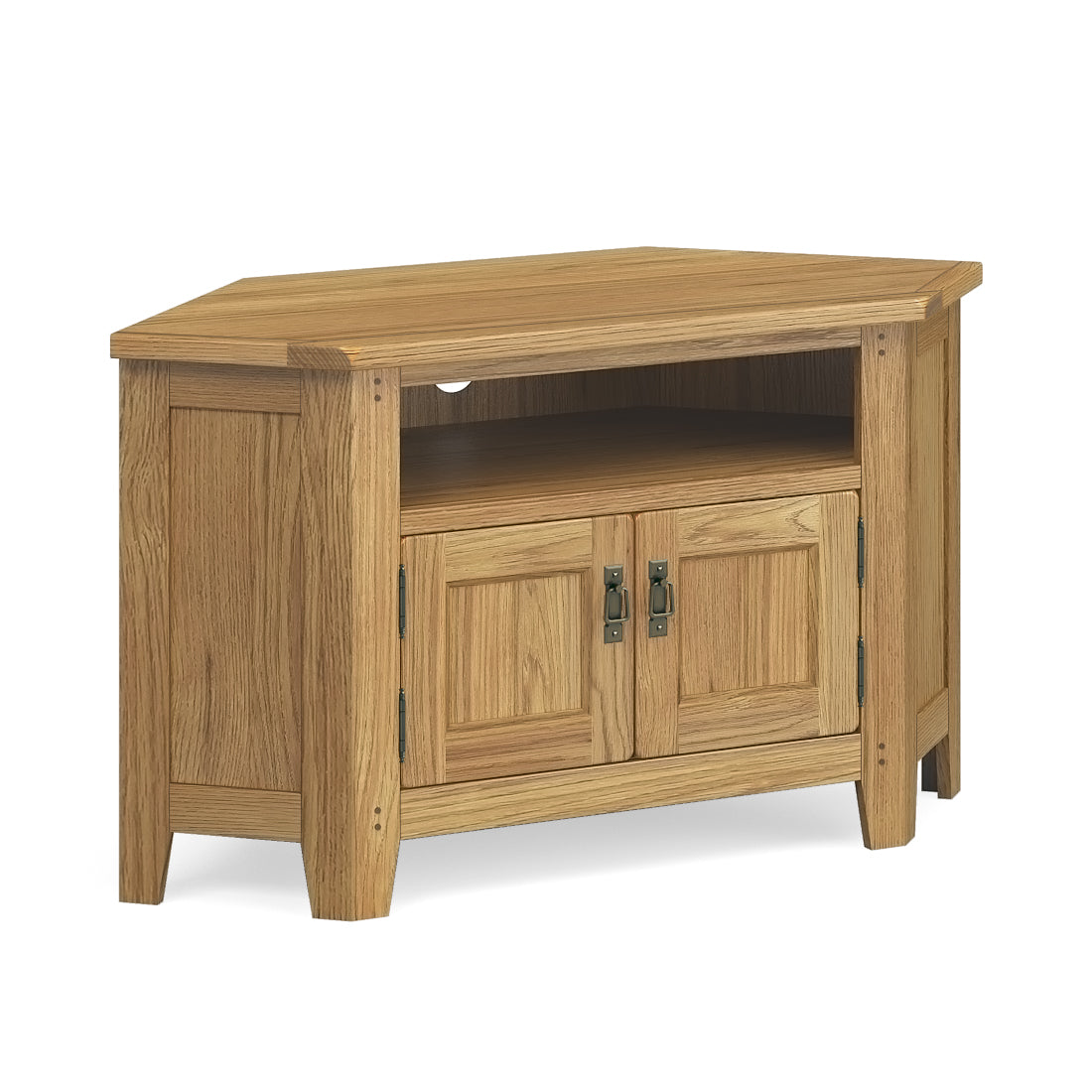 Burford  corner tv unit with doors