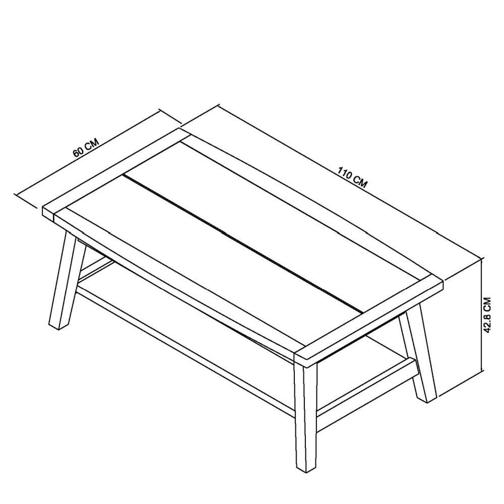 Camden Weathered Oak & Peppercorn Coffee Table