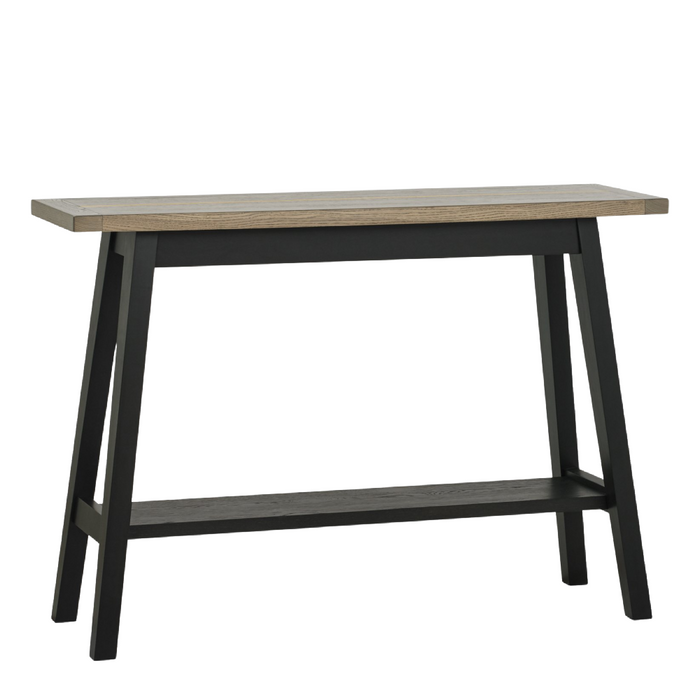 Camden Weathered Oak & Peppercorn Console /hall Table