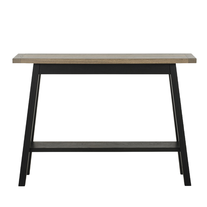 Camden Weathered Oak & Peppercorn Console /hall Table