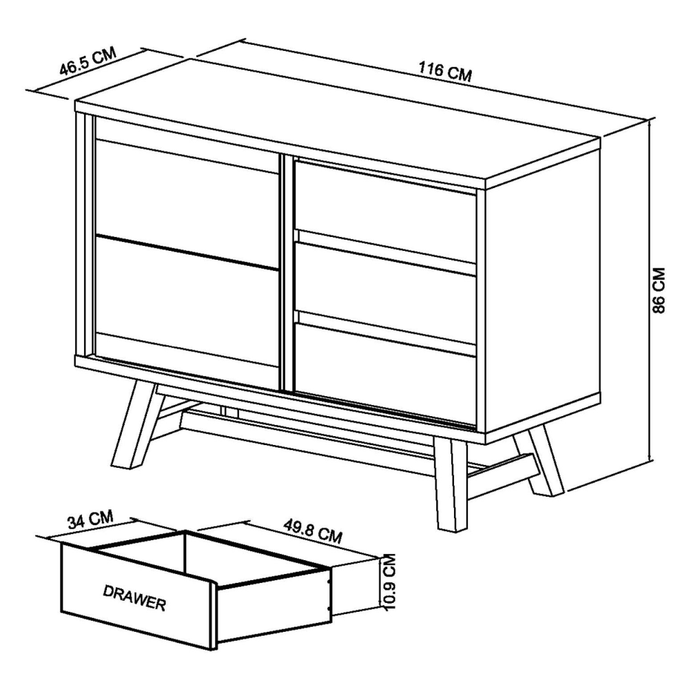 Camden Oak Sideboard