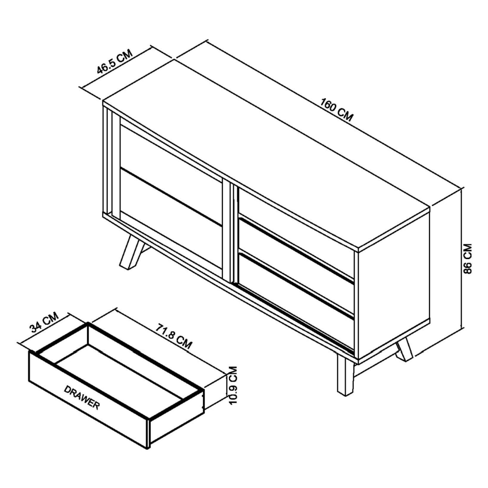 Camden Oak Wide Sideboard