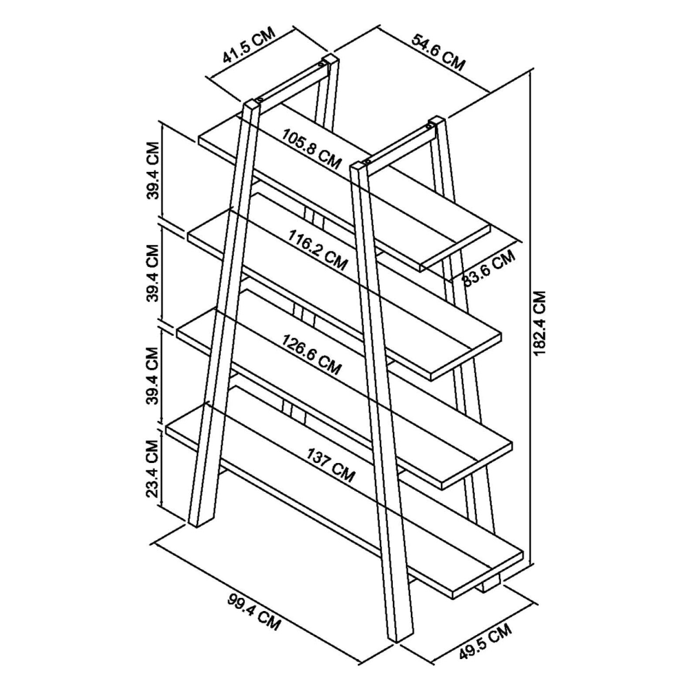 Camden Weathered Oak & Peppercorn Open Display
