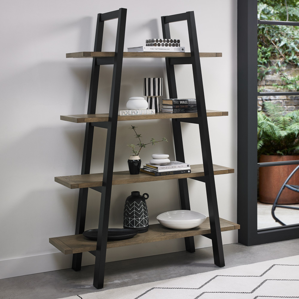 Camden Weathered Oak & Peppercorn Open Display