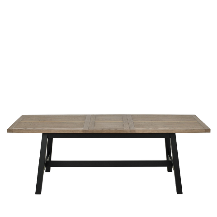 Camden Weathered Oak & Peppercorn 4-6 Seater Dining Table