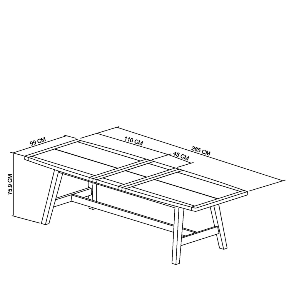 Camden  6 - 8 Seater Dining Table