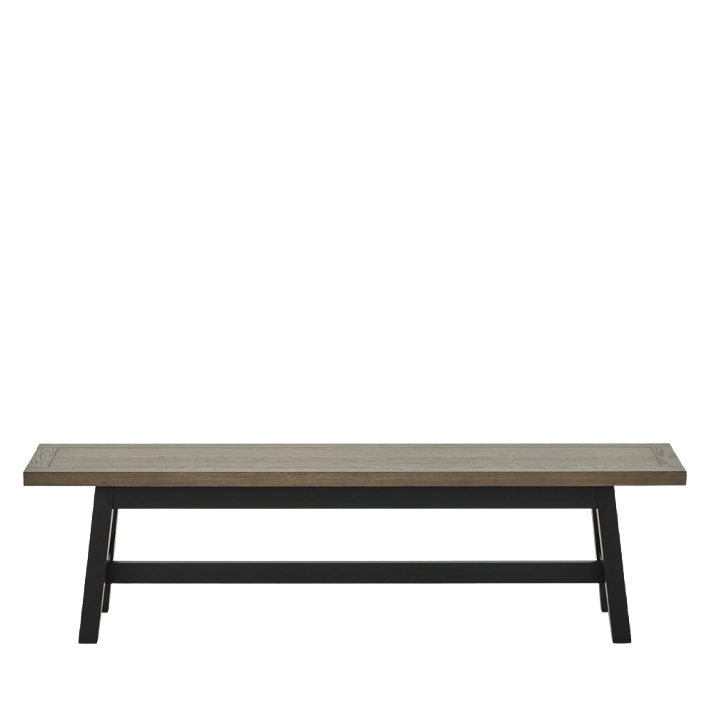 Camden Weathered Oak & Peppercorn Small Bench