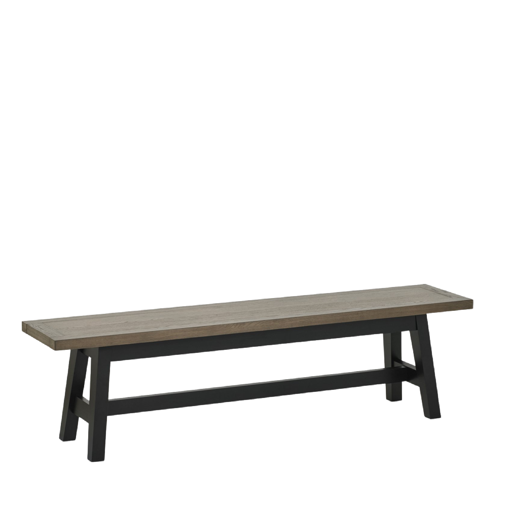 Camden Weathered Oak & Peppercorn Small Bench