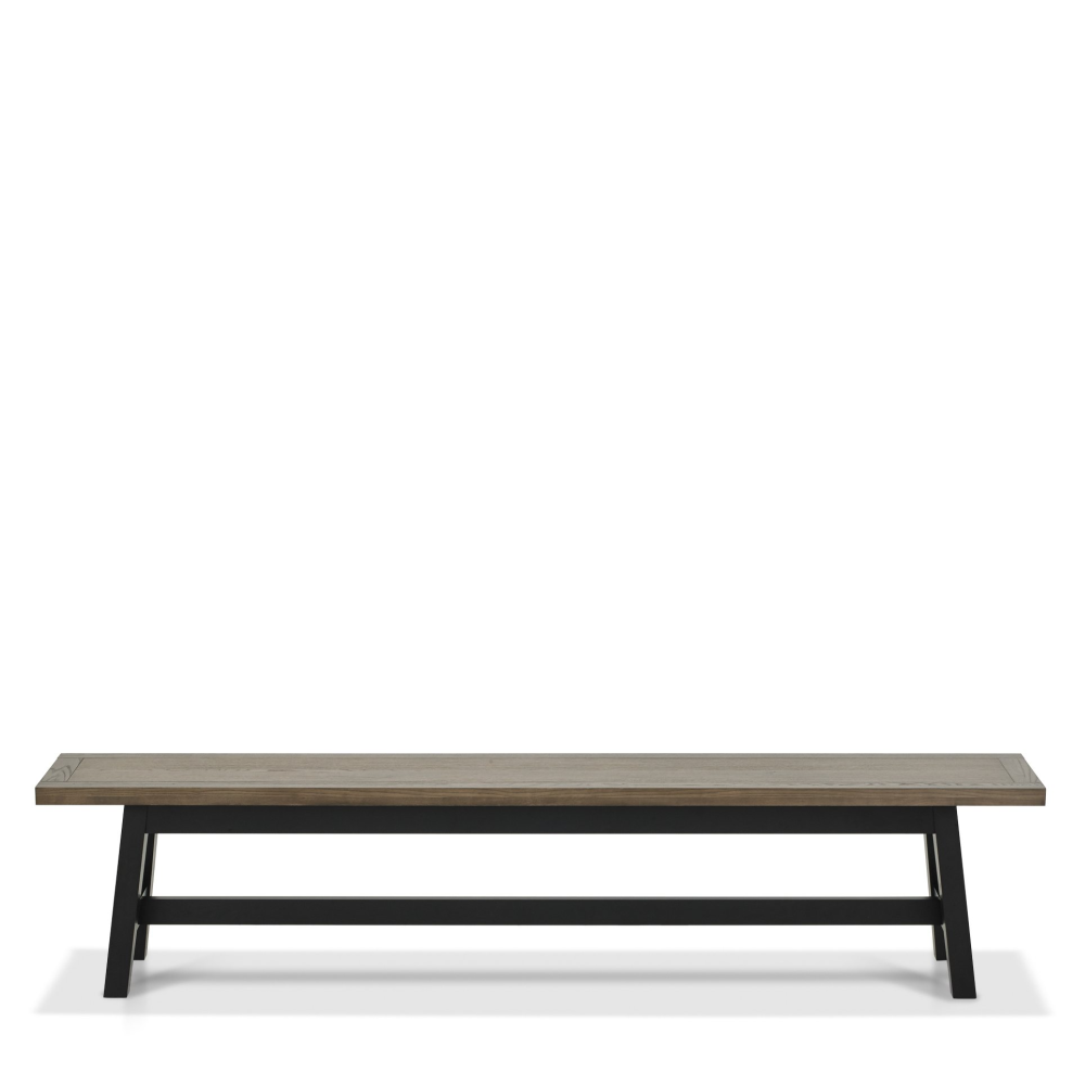 Camden Weathered Oak & Peppercorn large Bench