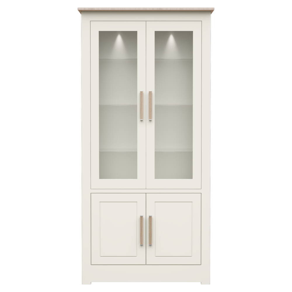 Modo Painted Glazed 4 Door Cabinets