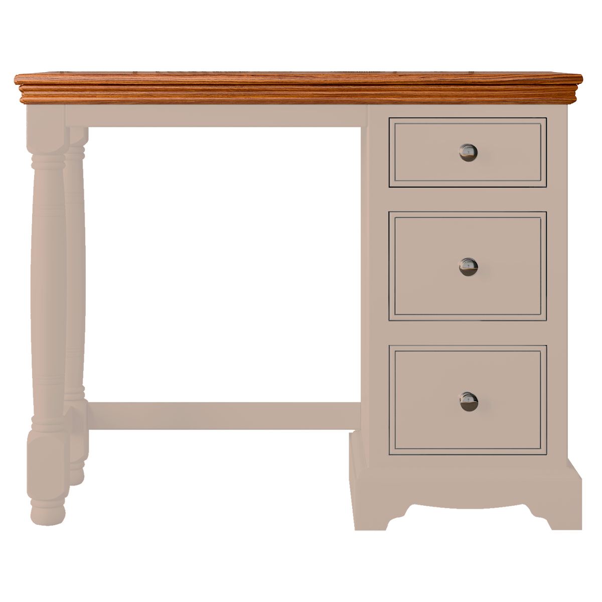 Inspiration Painted Single Ped Dressing Table