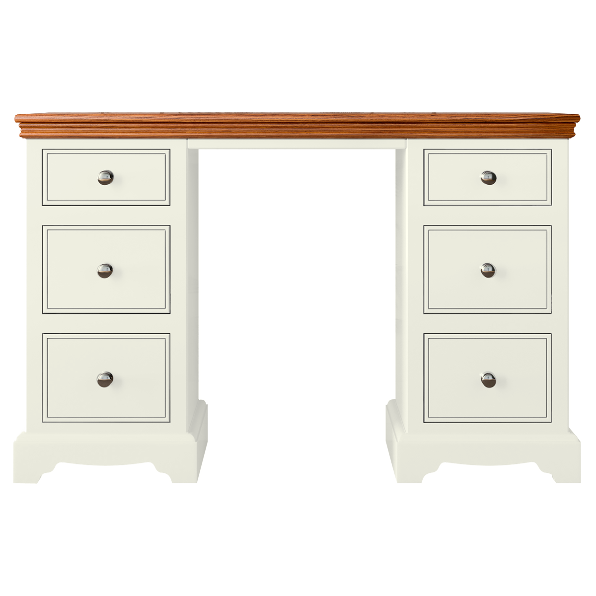 Inspiration Painted Double Ped Dressing Table