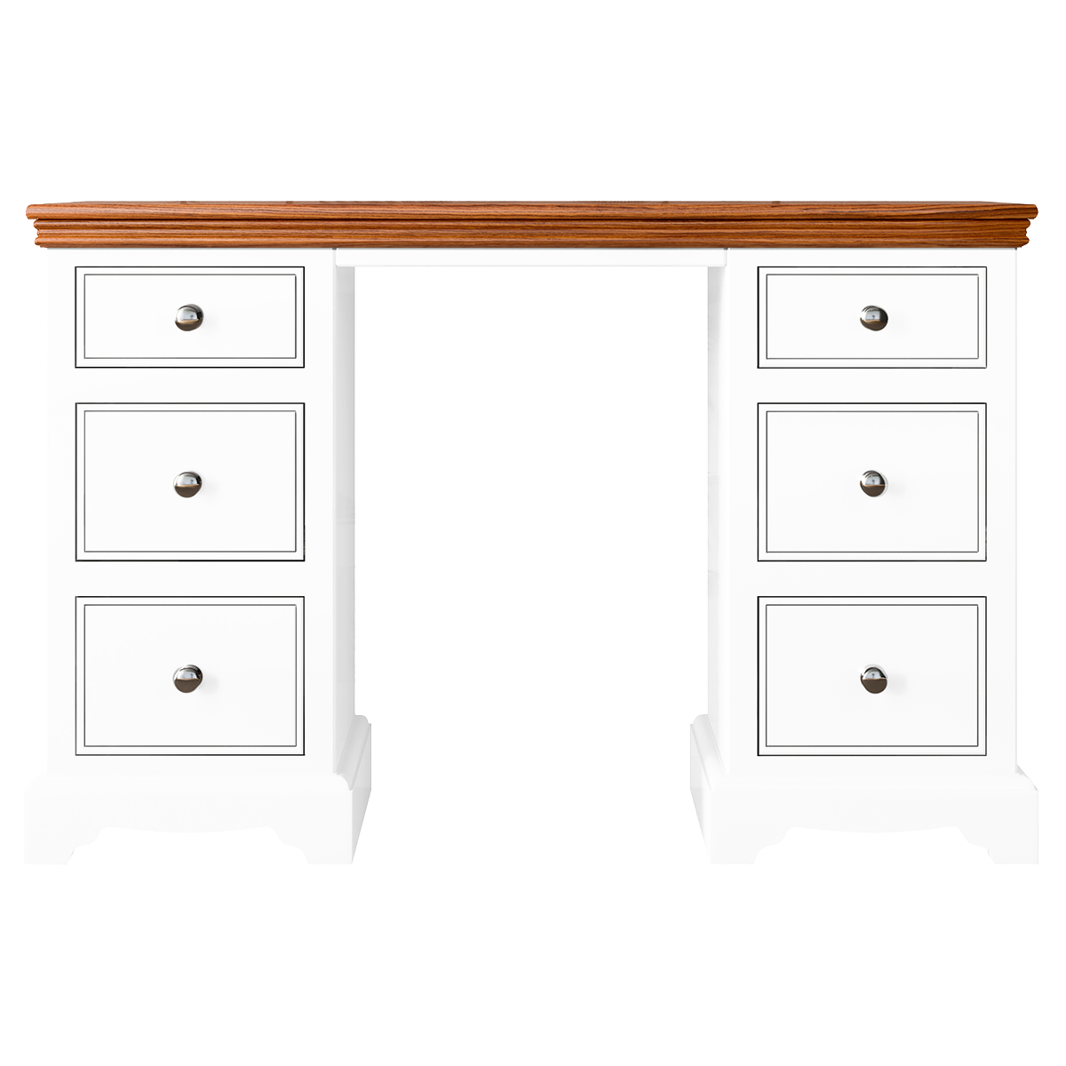 Inspiration Painted Double Ped Dressing Table