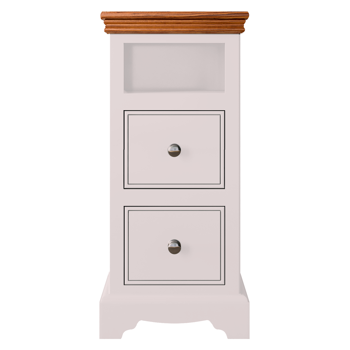 Inspiration Narrow Open Shelf 2 Drawer Bedside