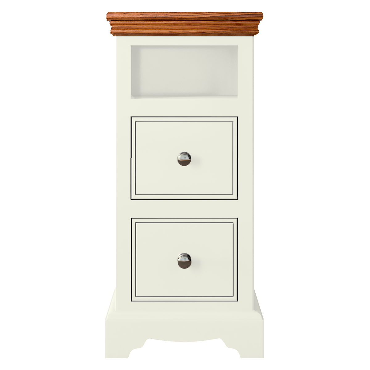 Inspiration Narrow Open Shelf 2 Drawer Bedside