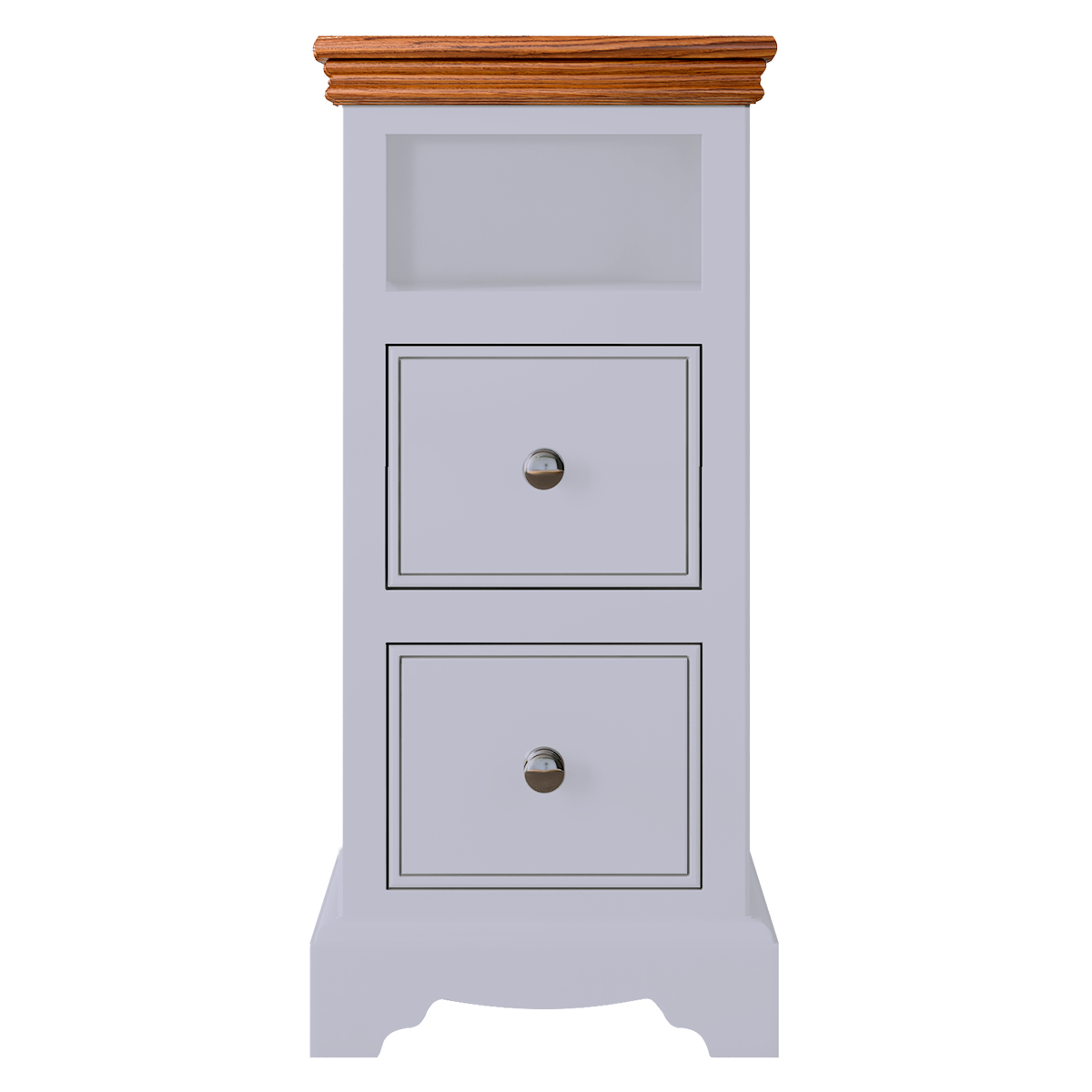 Inspiration Narrow Open Shelf 2 Drawer Bedside