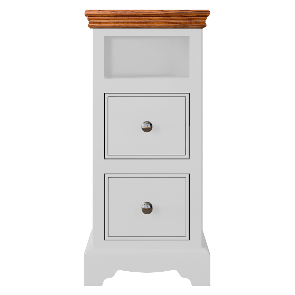 Inspiration Narrow Open Shelf 2 Drawer Bedside