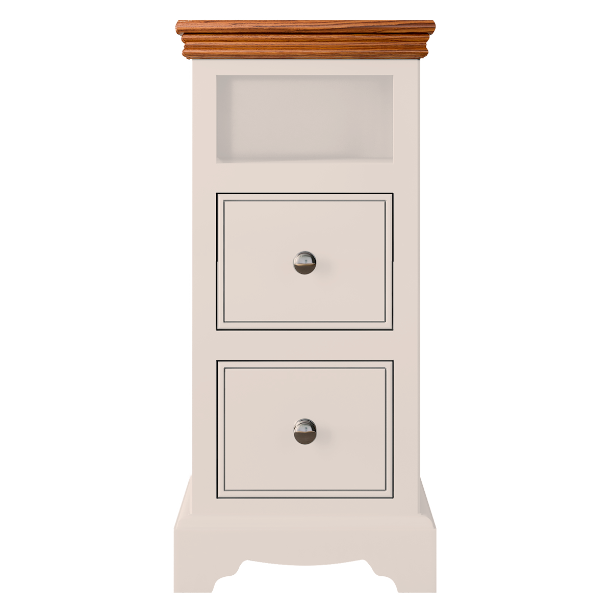 Inspiration Narrow Open Shelf 2 Drawer Bedside