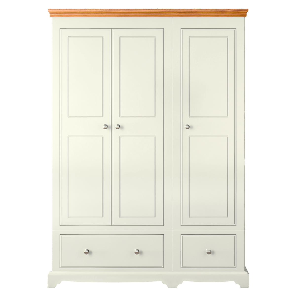 Inspiration Painted Small Triple Wardrobe with Drawers