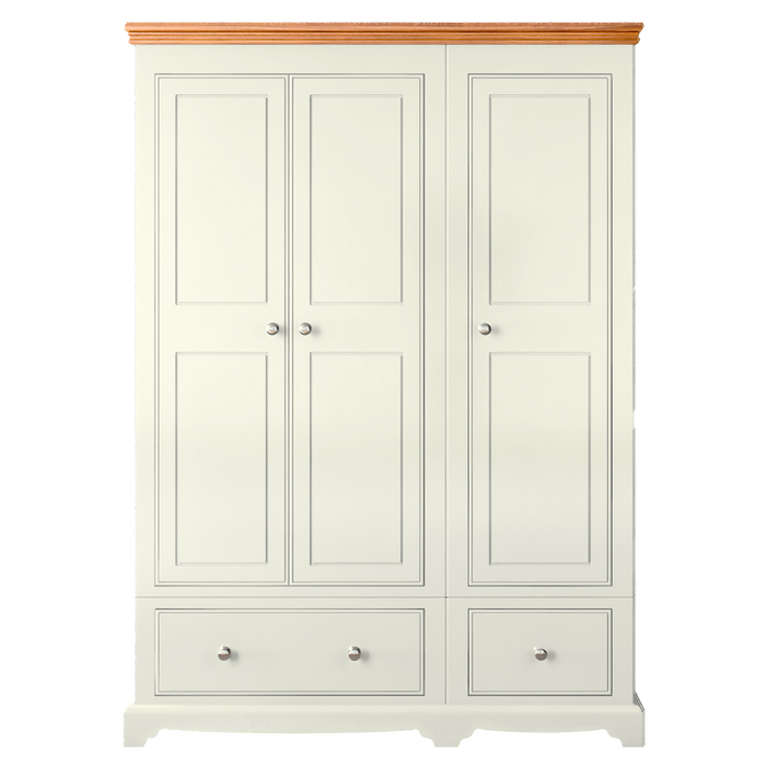 Inspiration Painted Small Triple Wardrobe with Drawers