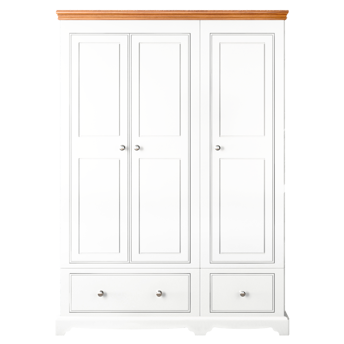 Inspiration Painted Small Triple Wardrobe with Drawers