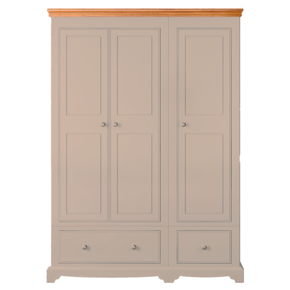 Inspiration Painted Small Triple Wardrobe with Drawers