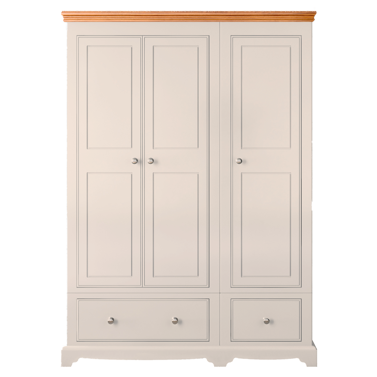 Inspiration Painted Small Triple Wardrobe with Drawers