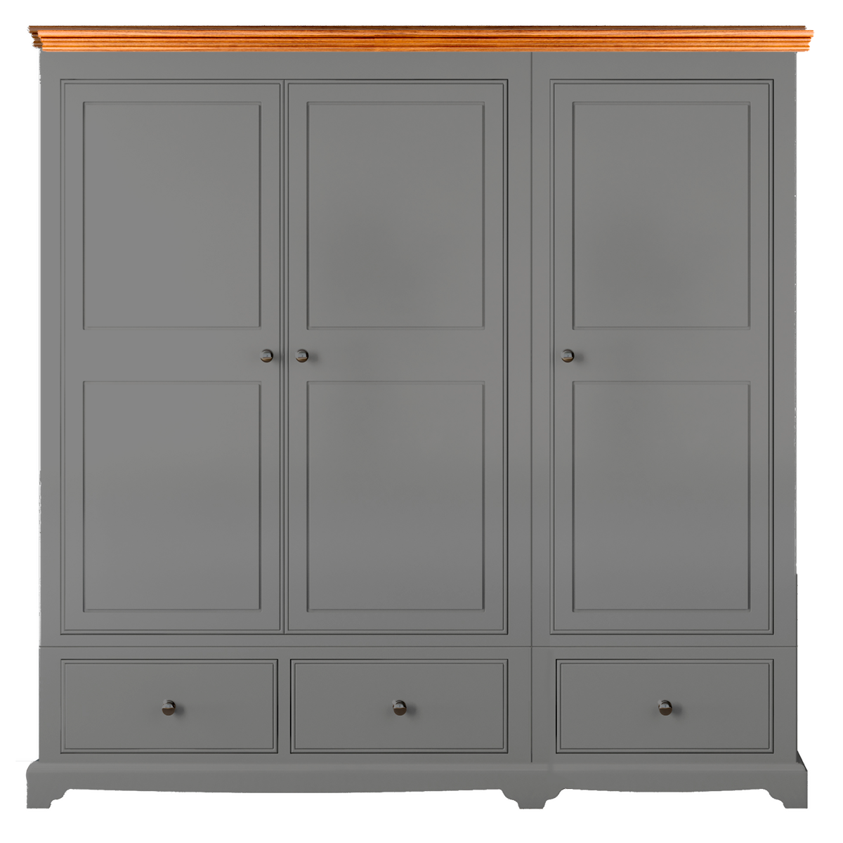 Inspiration Painted Large Triple Wardrobe with Drawers