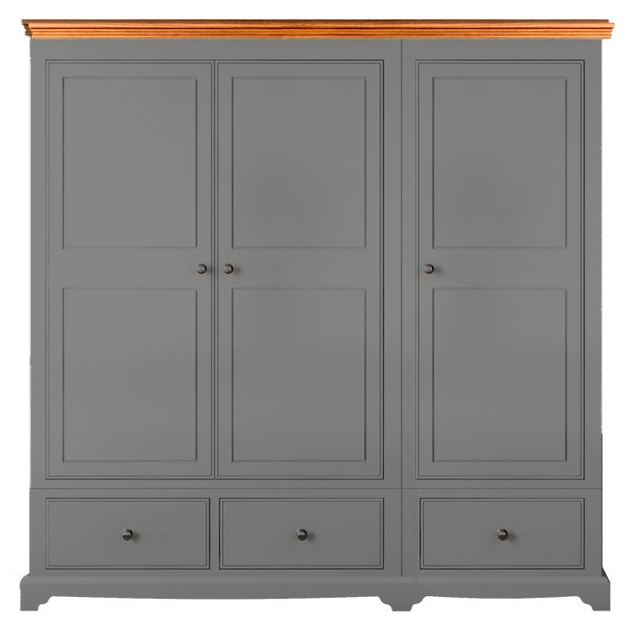 Inspiration Painted Large Triple Wardrobe with Drawers