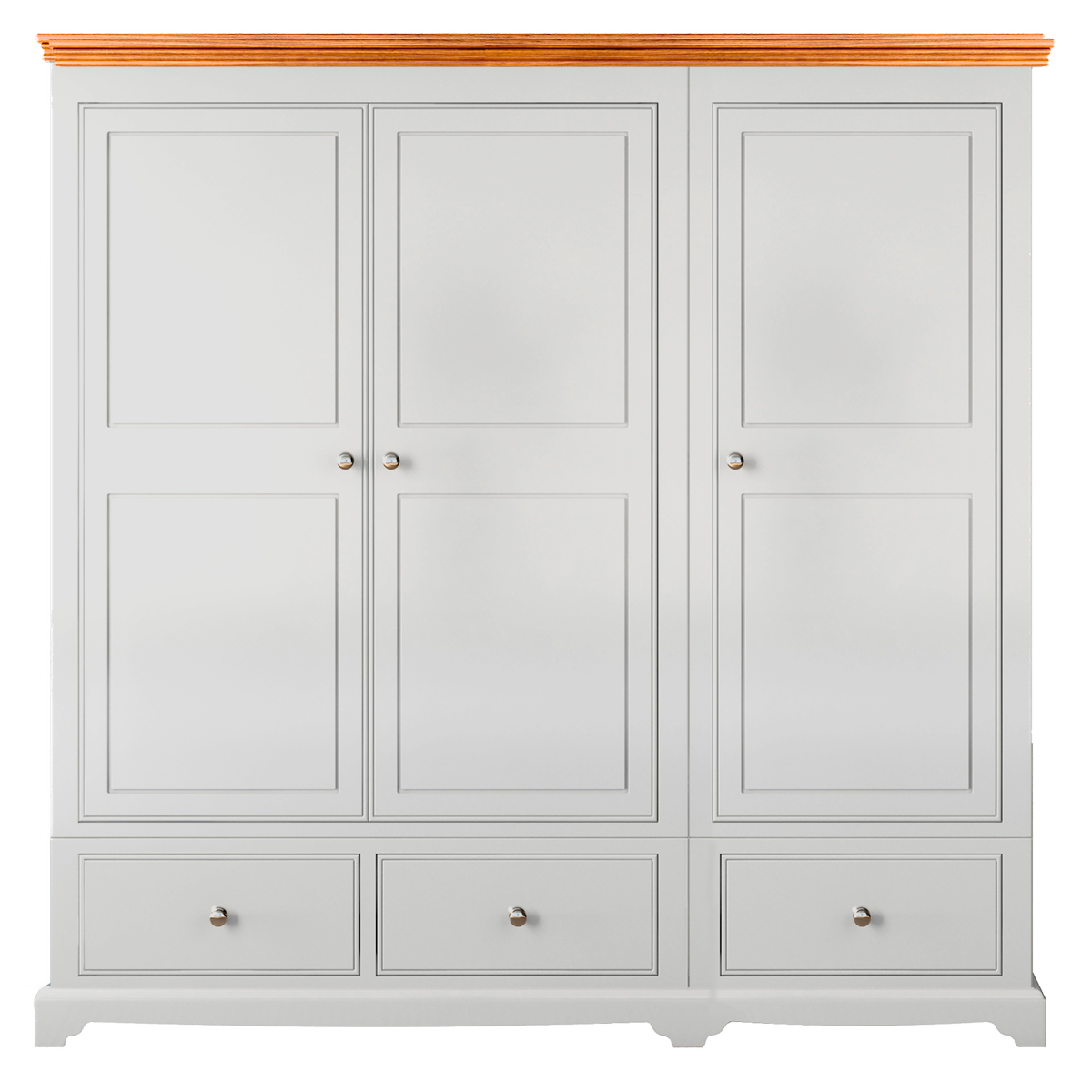 Inspiration Painted Large Triple Wardrobe with Drawers