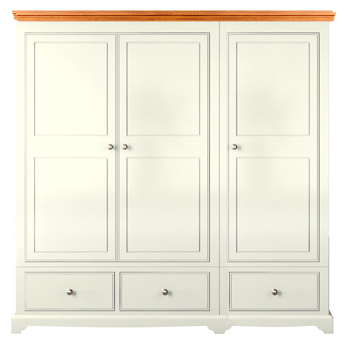 Inspiration Painted Large Triple Wardrobe with Drawers