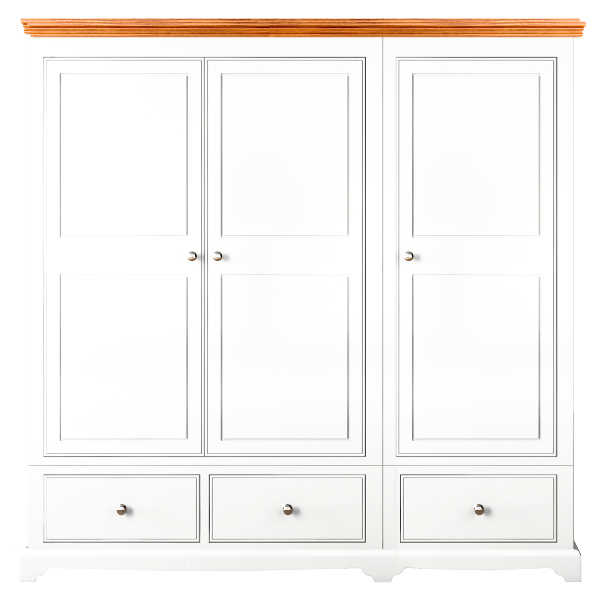 Inspiration Painted Large Triple Wardrobe with Drawers