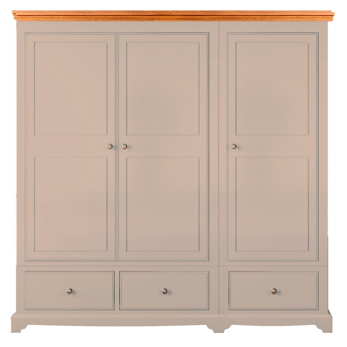 Inspiration Painted Large Triple Wardrobe with Drawers