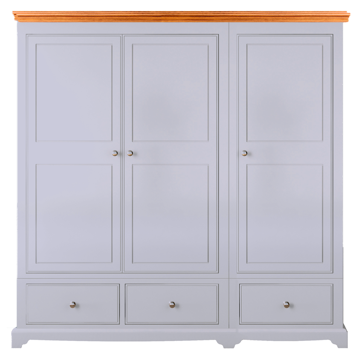 Inspiration Painted Large Triple Wardrobe with Drawers