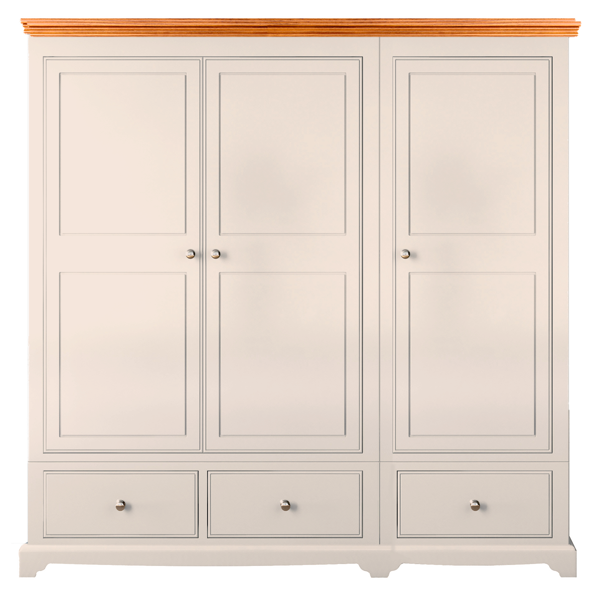 Inspiration Painted Large Triple Wardrobe with Drawers