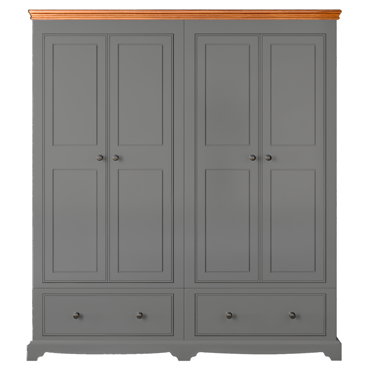 Inspiration Painted 4 Door / 2 Drawer Wardrobe