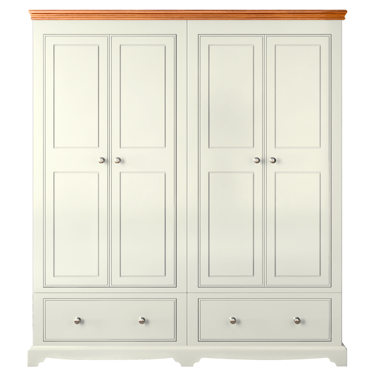 Inspiration Painted 4 Door / 2 Drawer Wardrobe